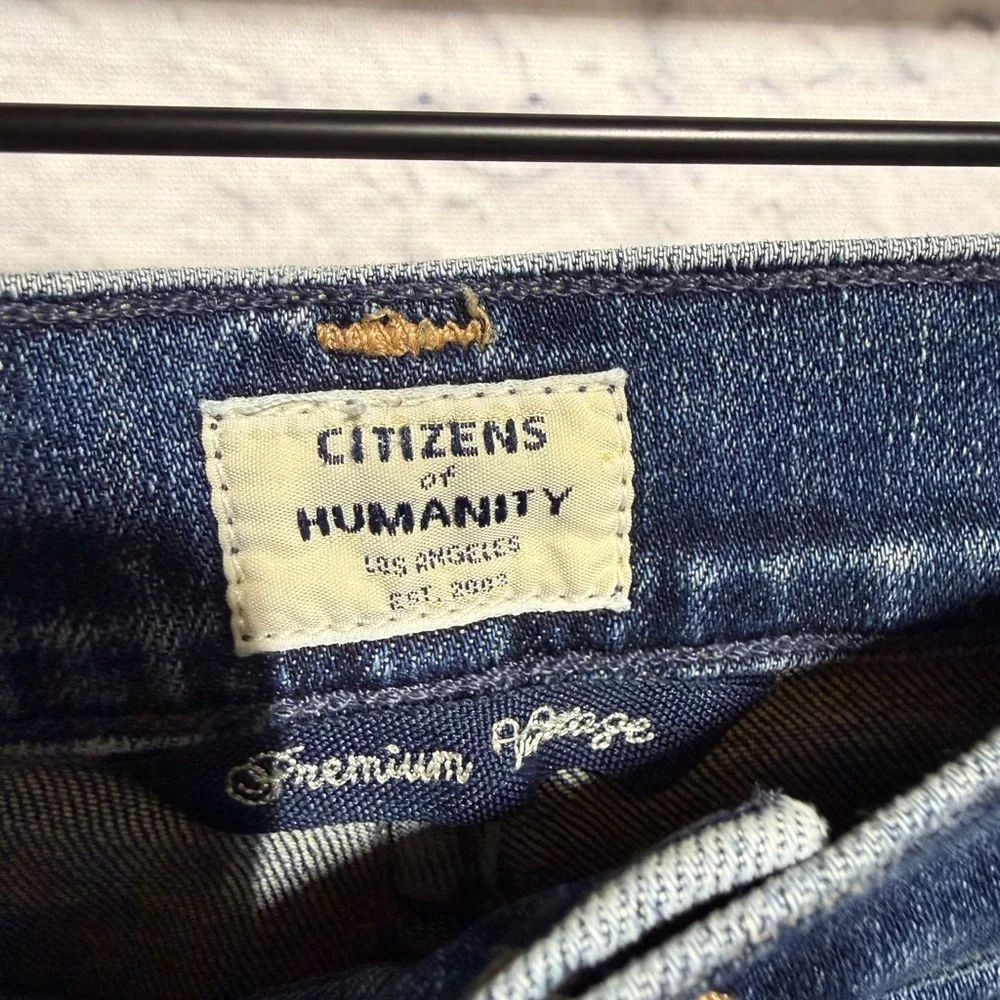 Citizens of Humanity Premium Vintage Cropped Blue Jeans, Size 28
